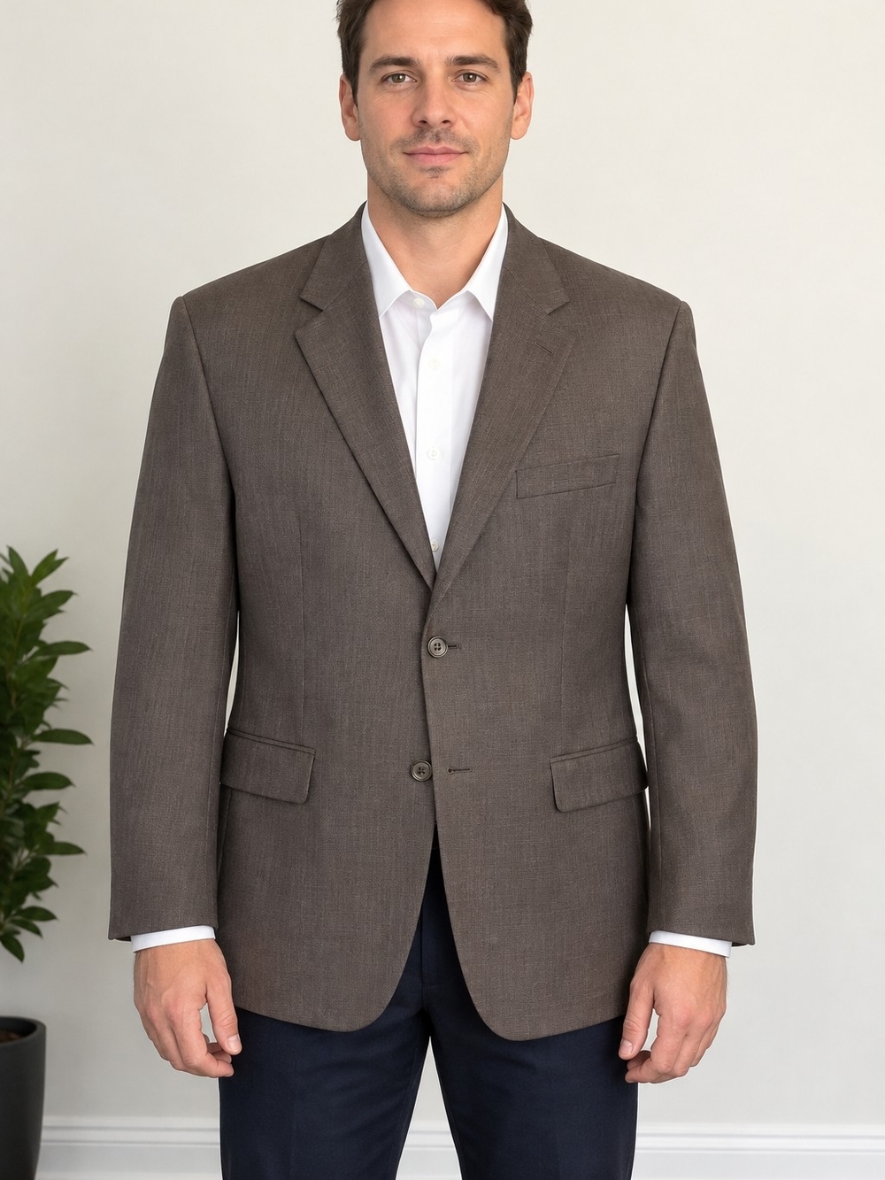 Lauren Ralph Lauren Luxury 100% Wool Blazer Men’s 44R Brown Two Button
